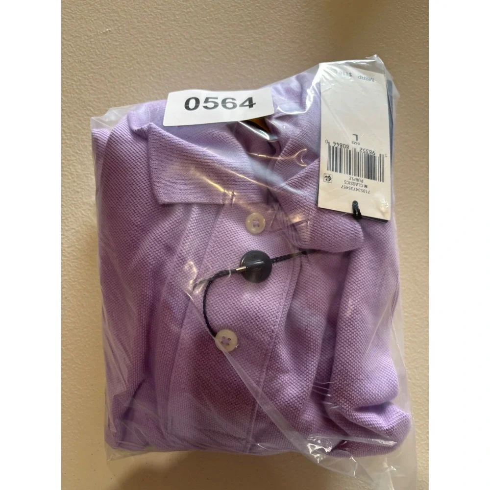 Polo Ralph Lauren Mens Classic Fit Mesh Polo Shirt Purple Large NWT 710534735457